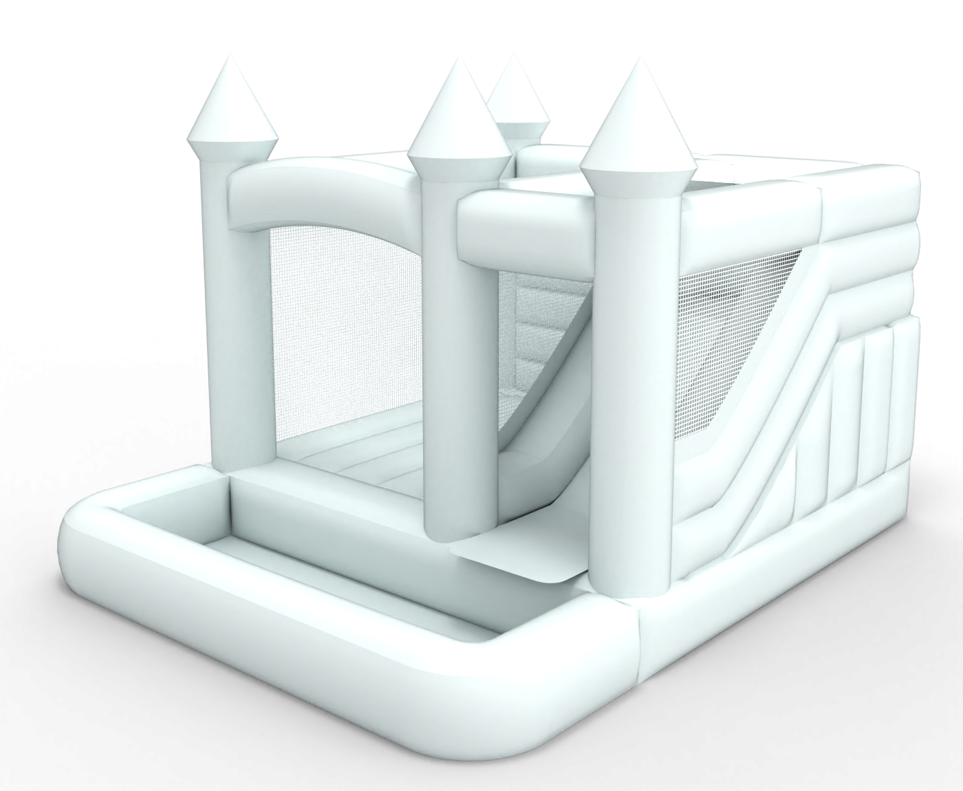 Zamek dmuchany biały